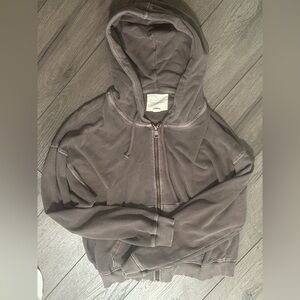 American Eagle Women’s XS cropped brown jacket